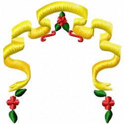 Ribbions And Bows Embroidery Design 7 Ribbions And Bows Embroidery Design 7